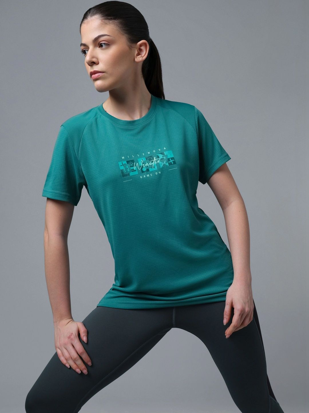 Technosport Women Typography T-shirt