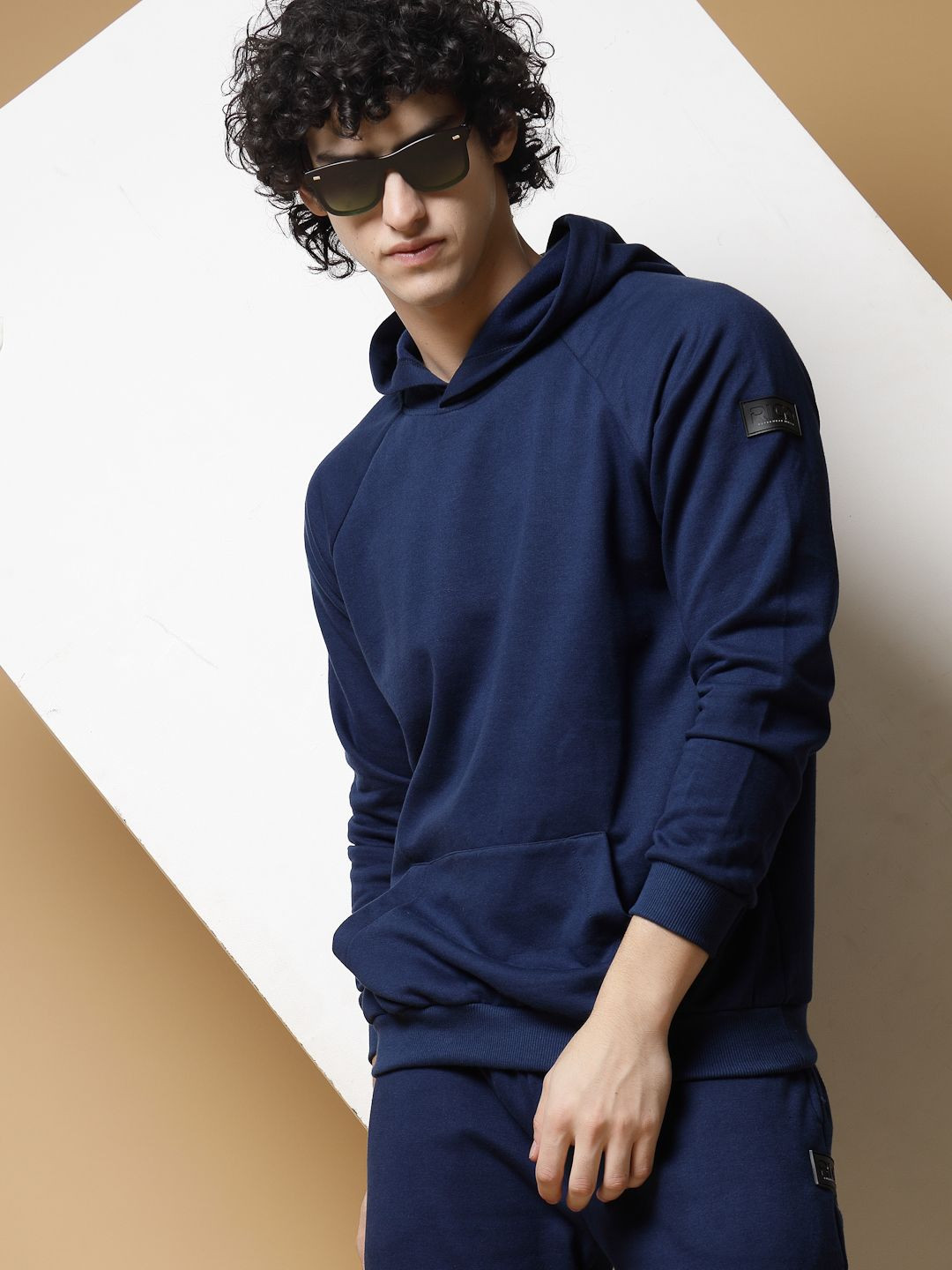 Rigo Men Solid Hooded Cotton Tracksuits
