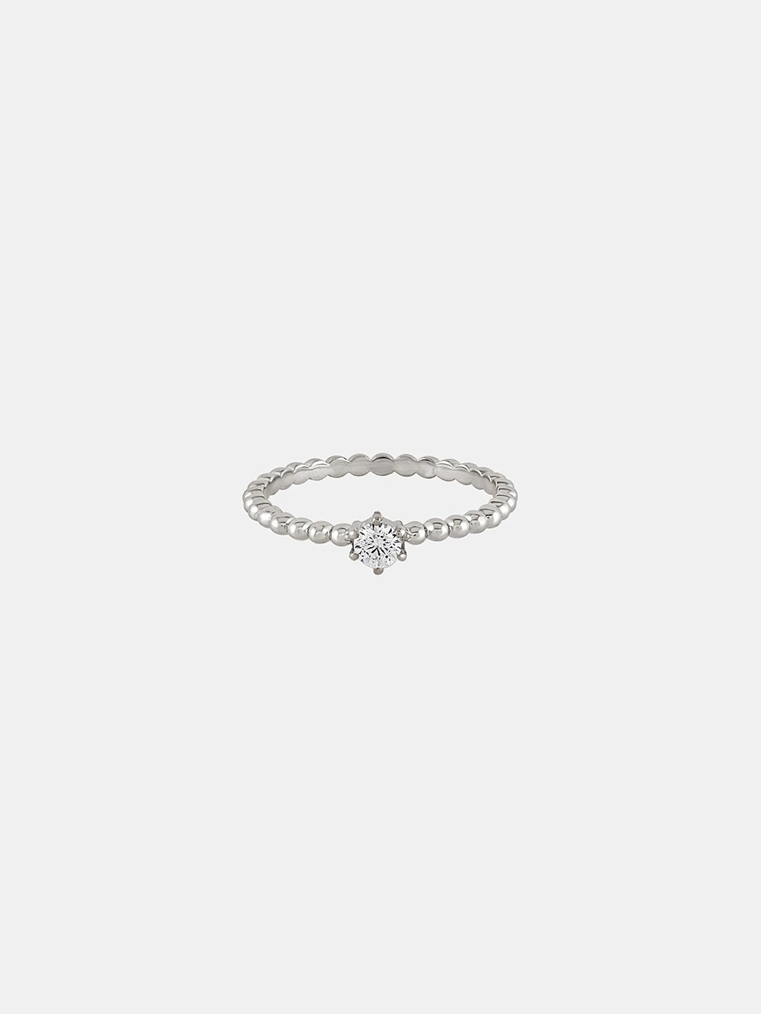 SHAYA Women Sterling Silver Cubic Zirconia Finger Ring