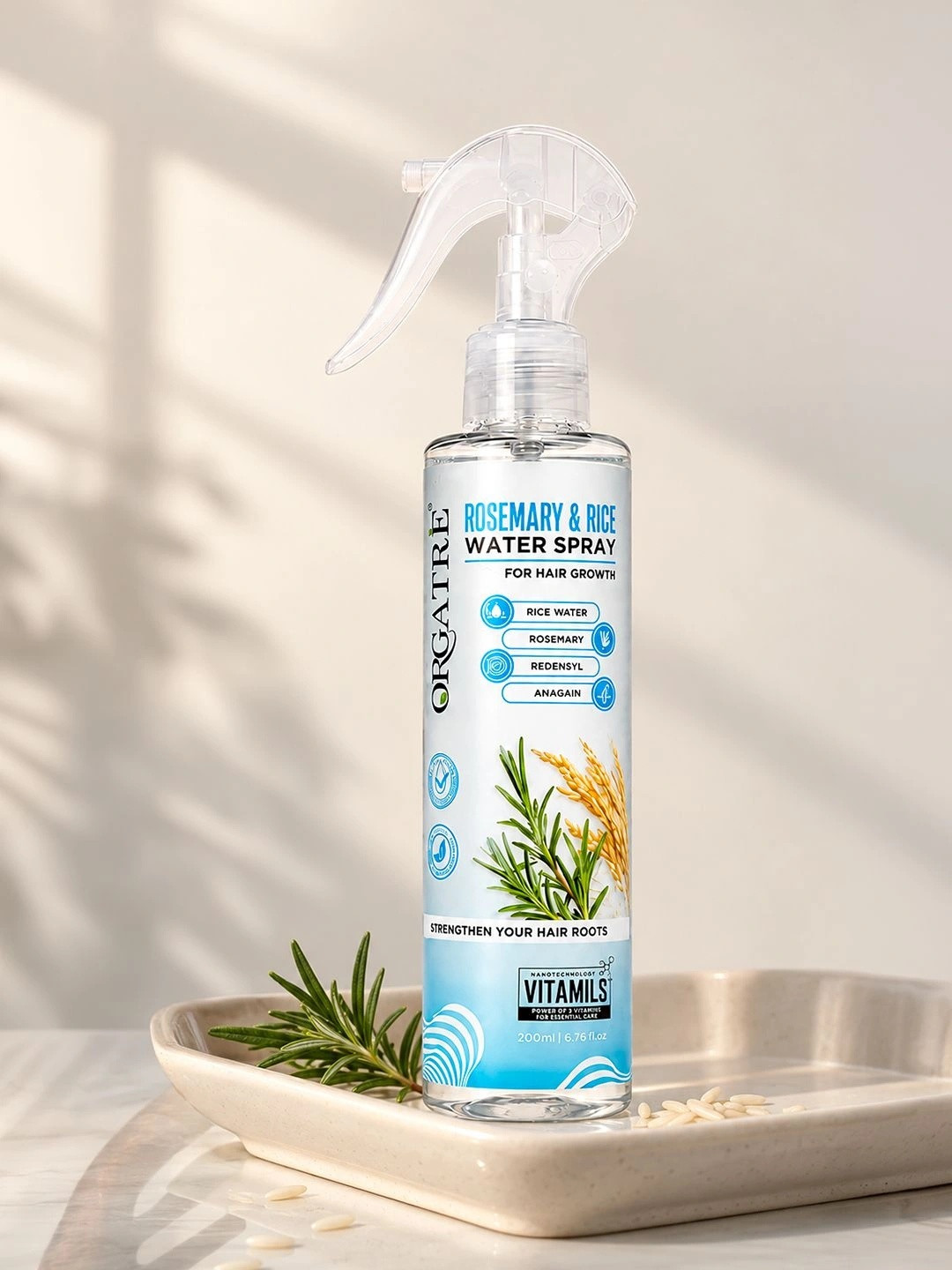Orgatre Rosemary Water Spray For Hair Growth - 200 ml