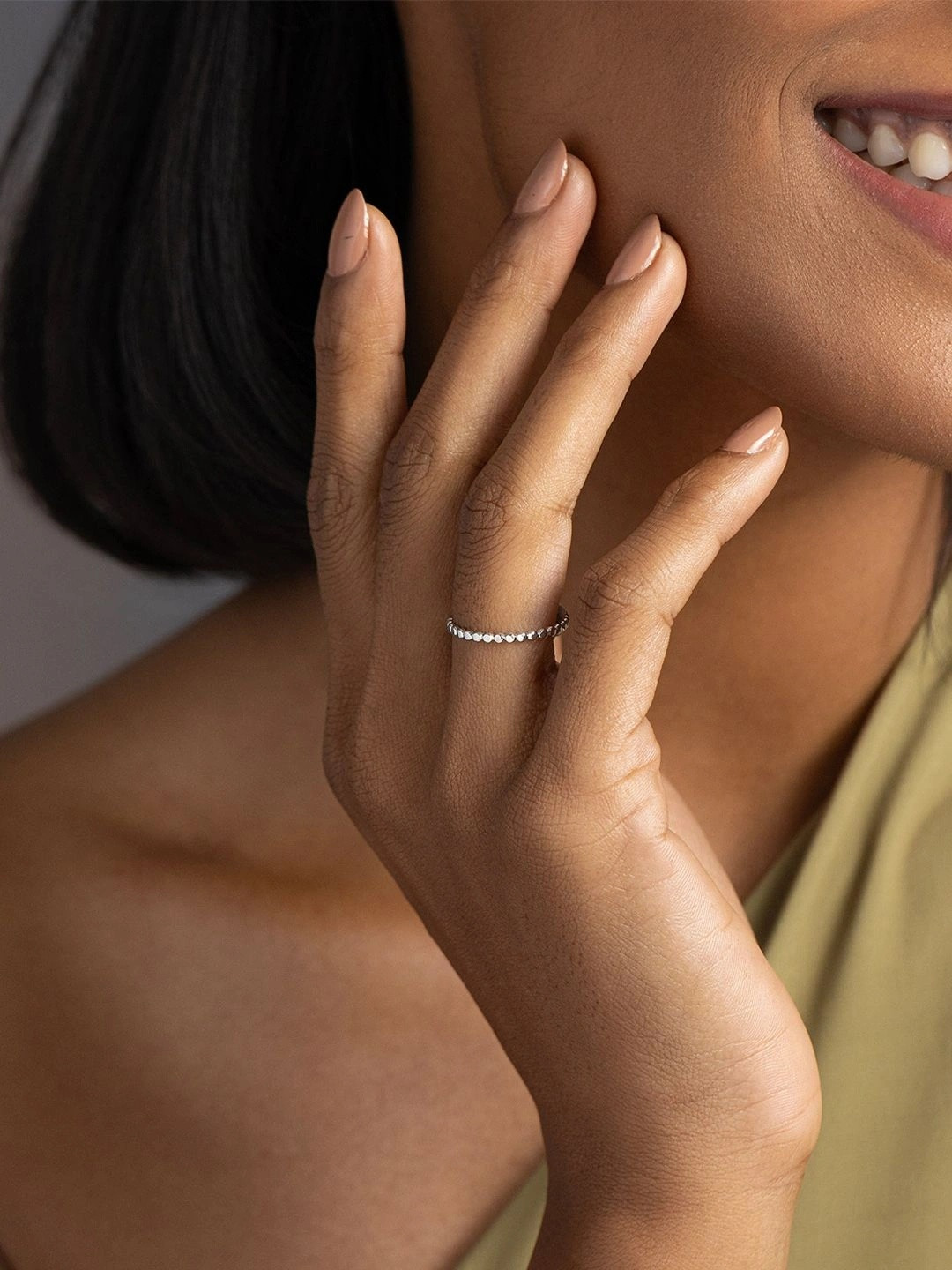 SHAYA Women Sterling Silver Finger Ring