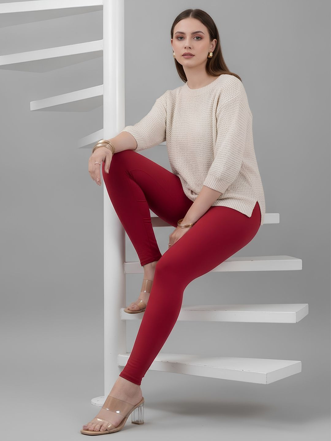 COLRINA Women Solid Ankle Length Leggings