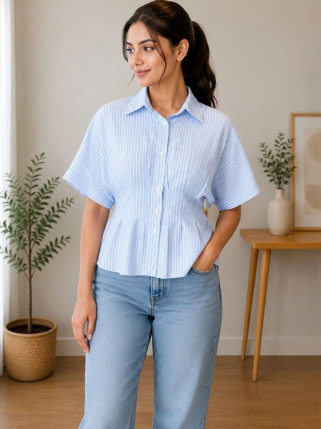 7OUNCE Striped Cotton Top