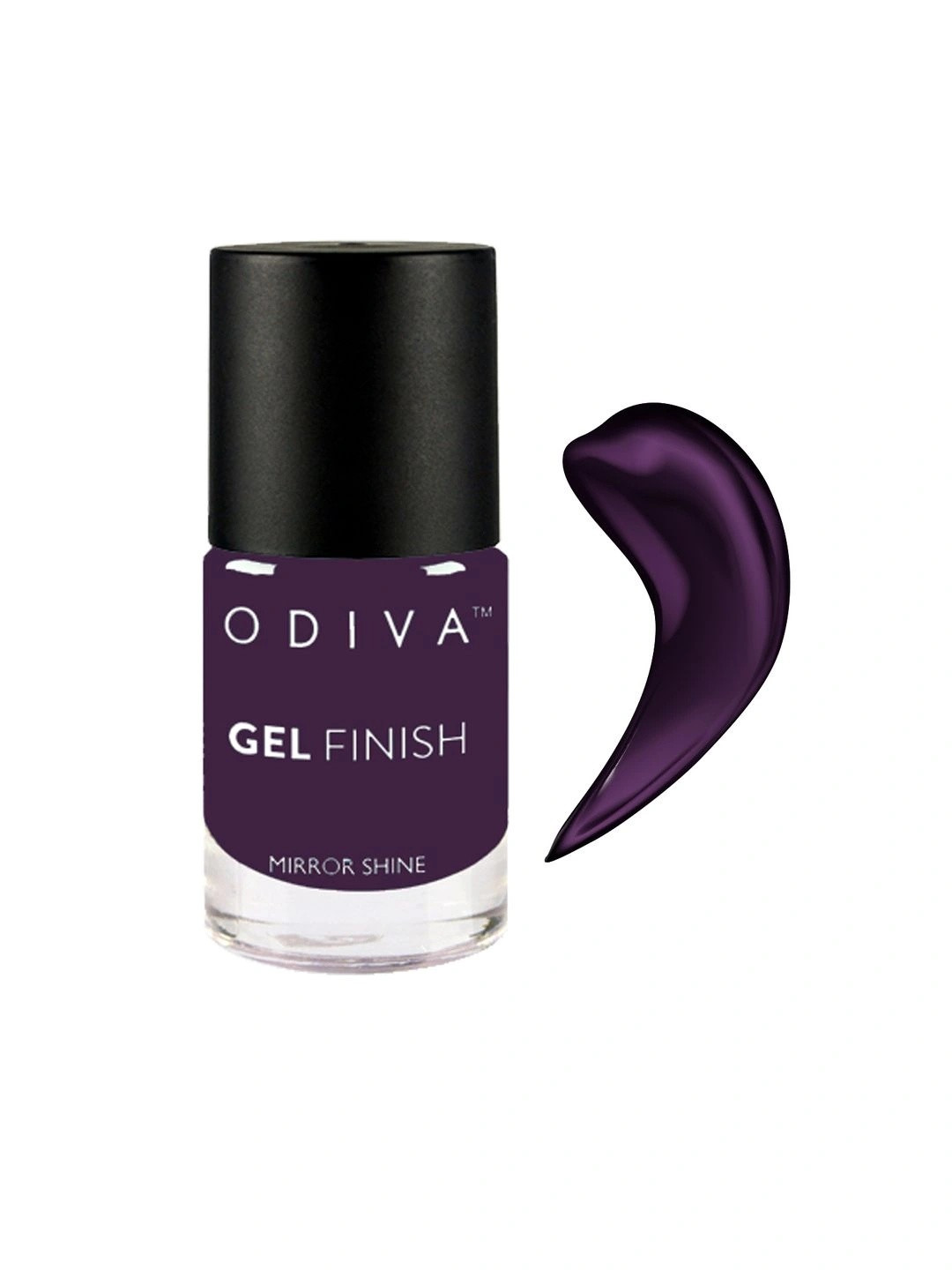 ODIVA Gel Finish Mirror Shine Nail Polish - Berry Splash 68