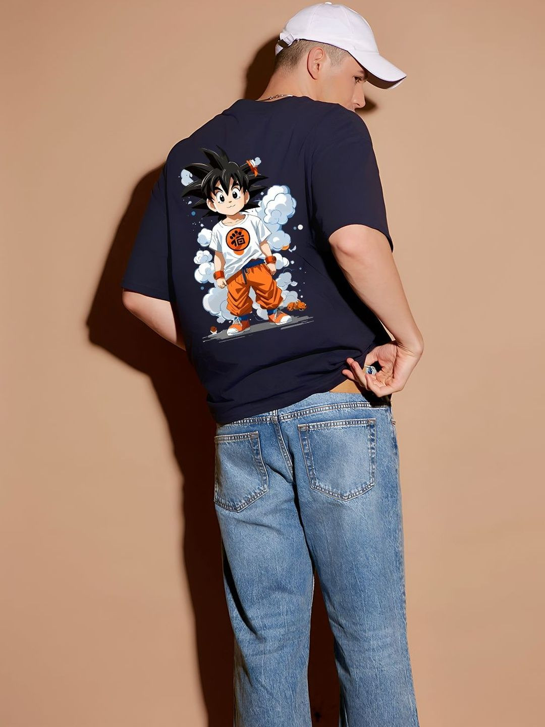BDSQUARE Men Printed Drop-Shoulder Sleeves T-shirt