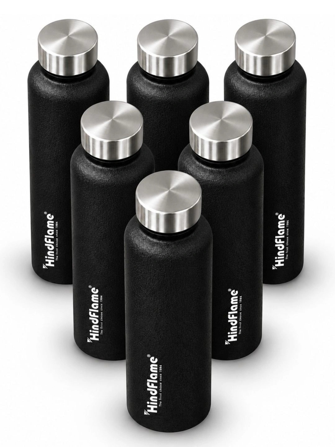 Hindflame Black Feather X Stainless Steel (Pack of 6) Wall Vacuum Water Bottle-1000ml