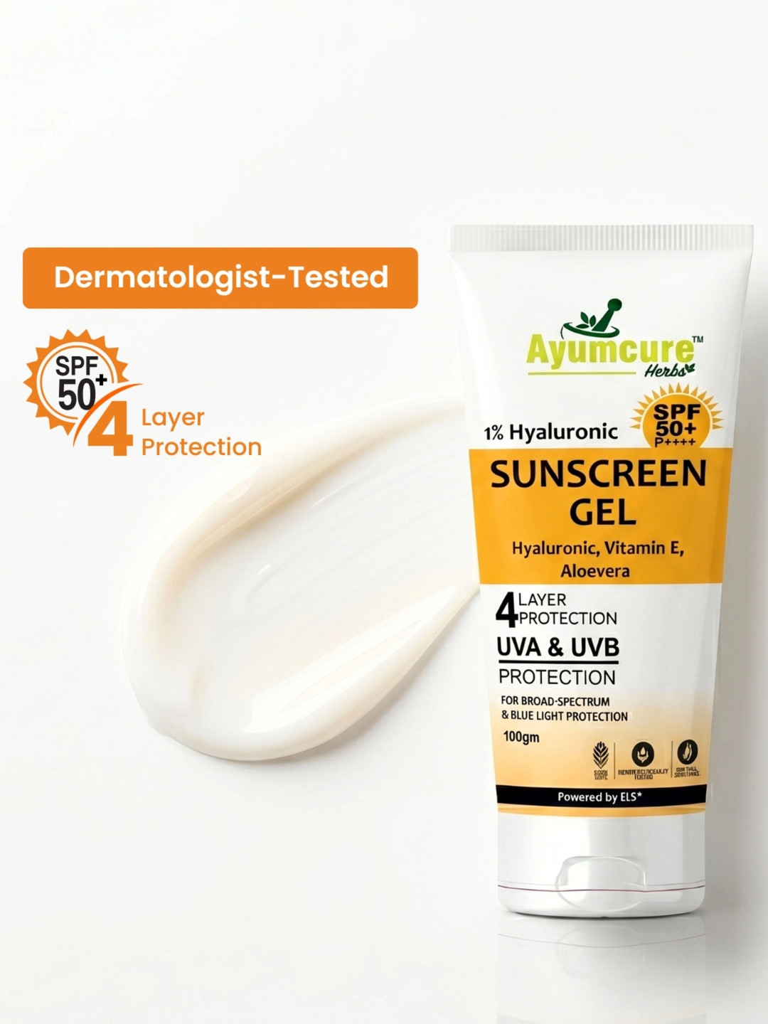 Ayumcure Hyaluronic Sunscreen Aqua Gel SPF50 PA++++- 100 g
