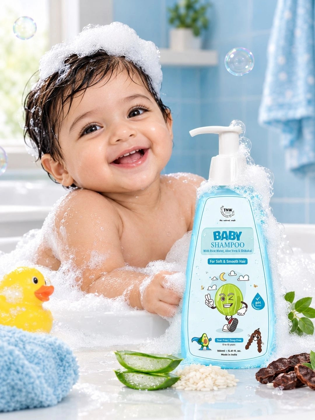 TNW the natural wash Baby Shampoo With Rice Water & Aloe Vera - 160 ml