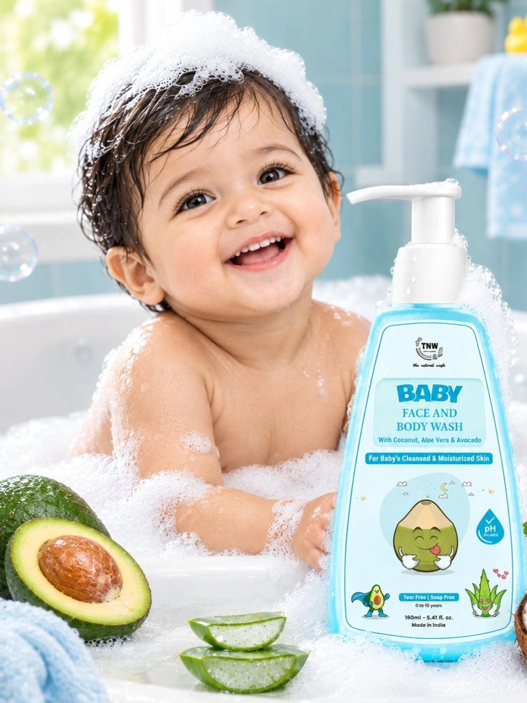 TNW the natural wash Baby Face & Body Wash With Aloe Vera - 160 ml