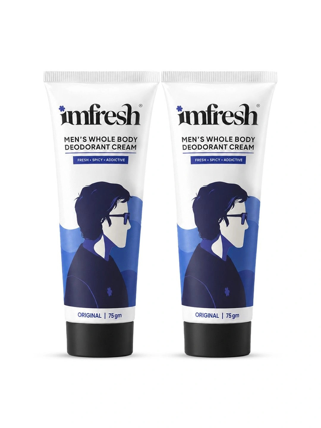imfresh Men Set of 2 Whole Body Deodorant Cream- Original - 75g Each