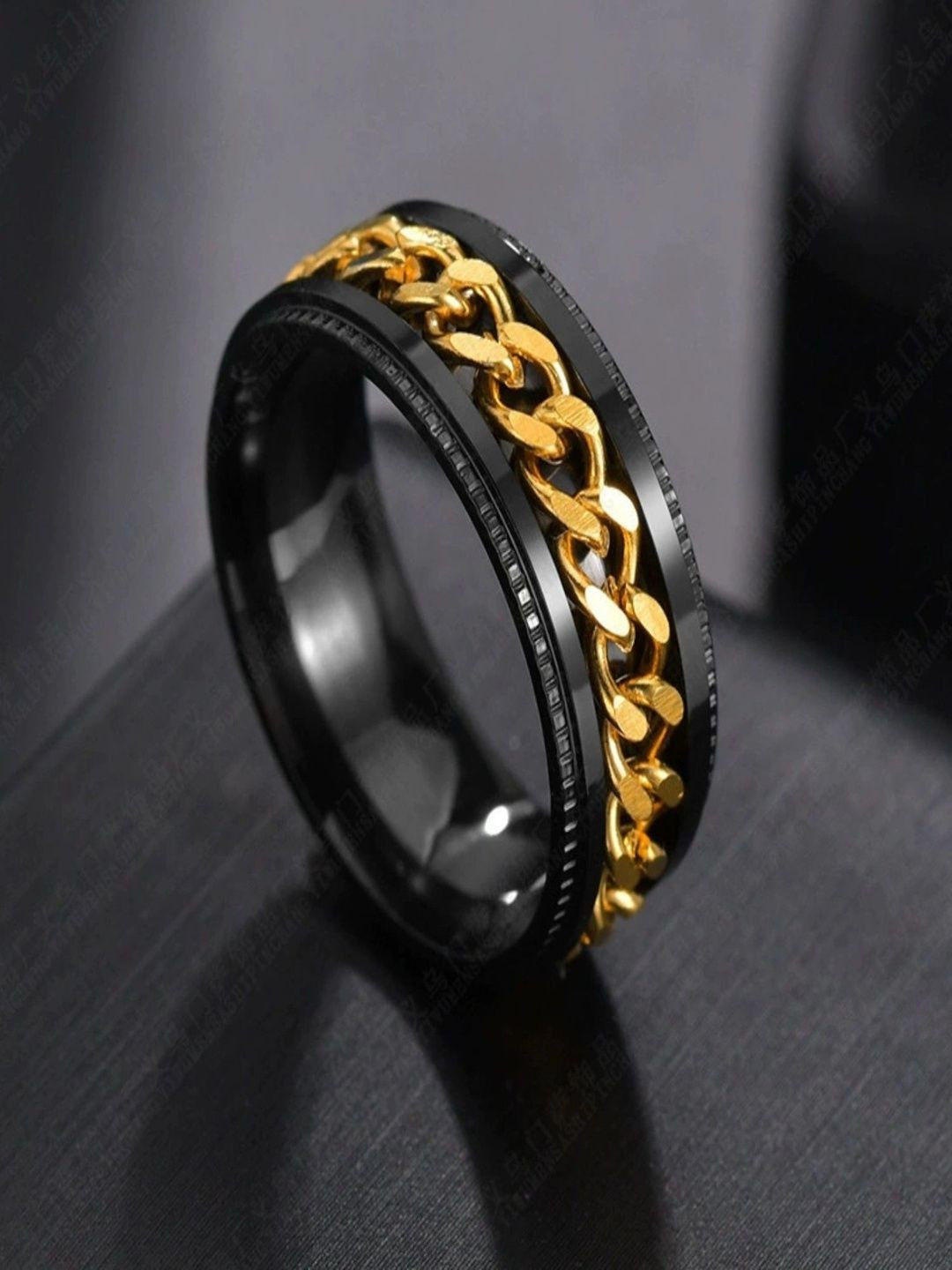 AQUASTREET Men Gold-Plated Finger Ring