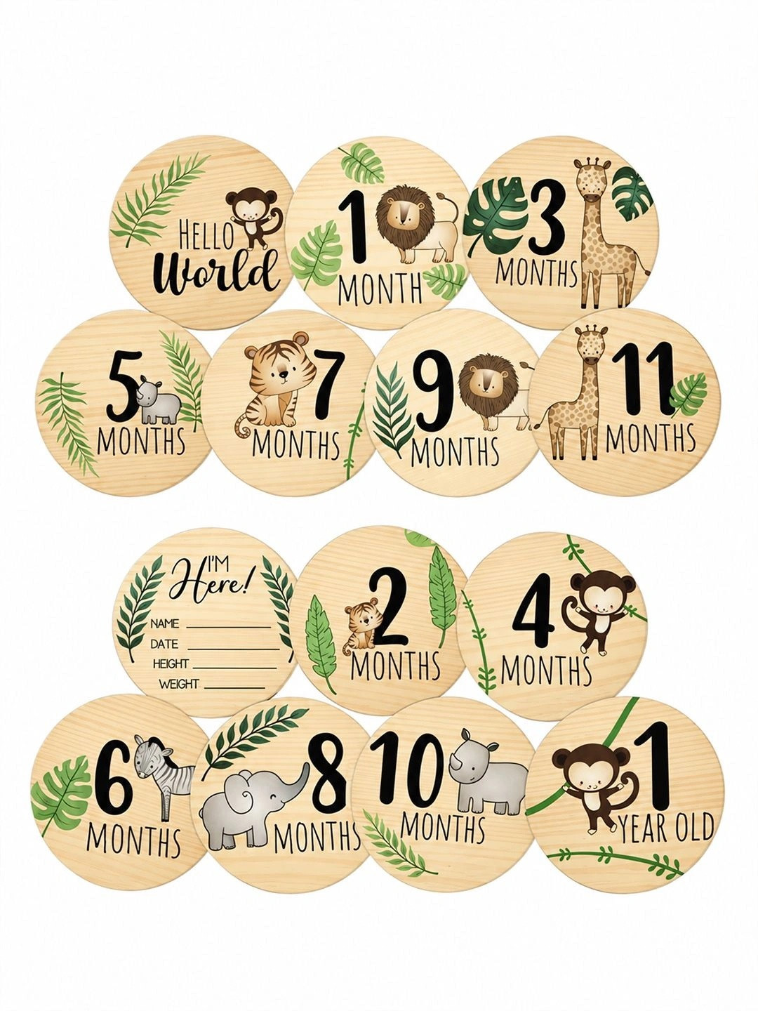 Babymoon Set Of 7 Double Sided Baby Photoshoot Props