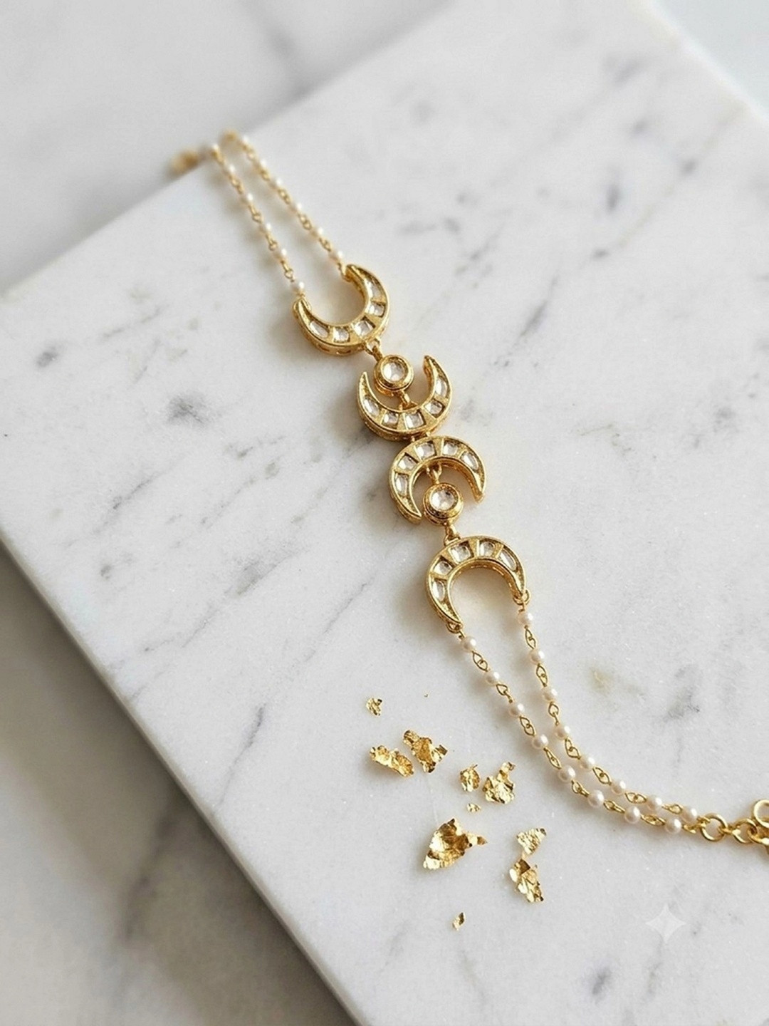 SRJ Brass Gold-Plated Choker Necklace