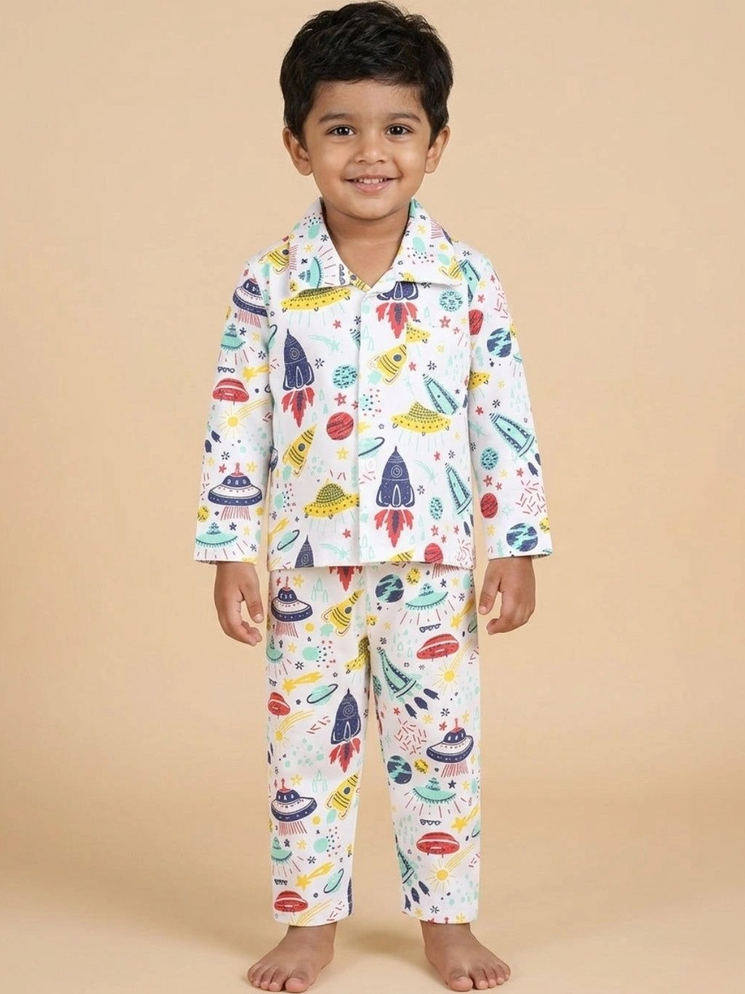 The Mom Store Tour Space Graphic Shirt with Pyjamas Night Suit