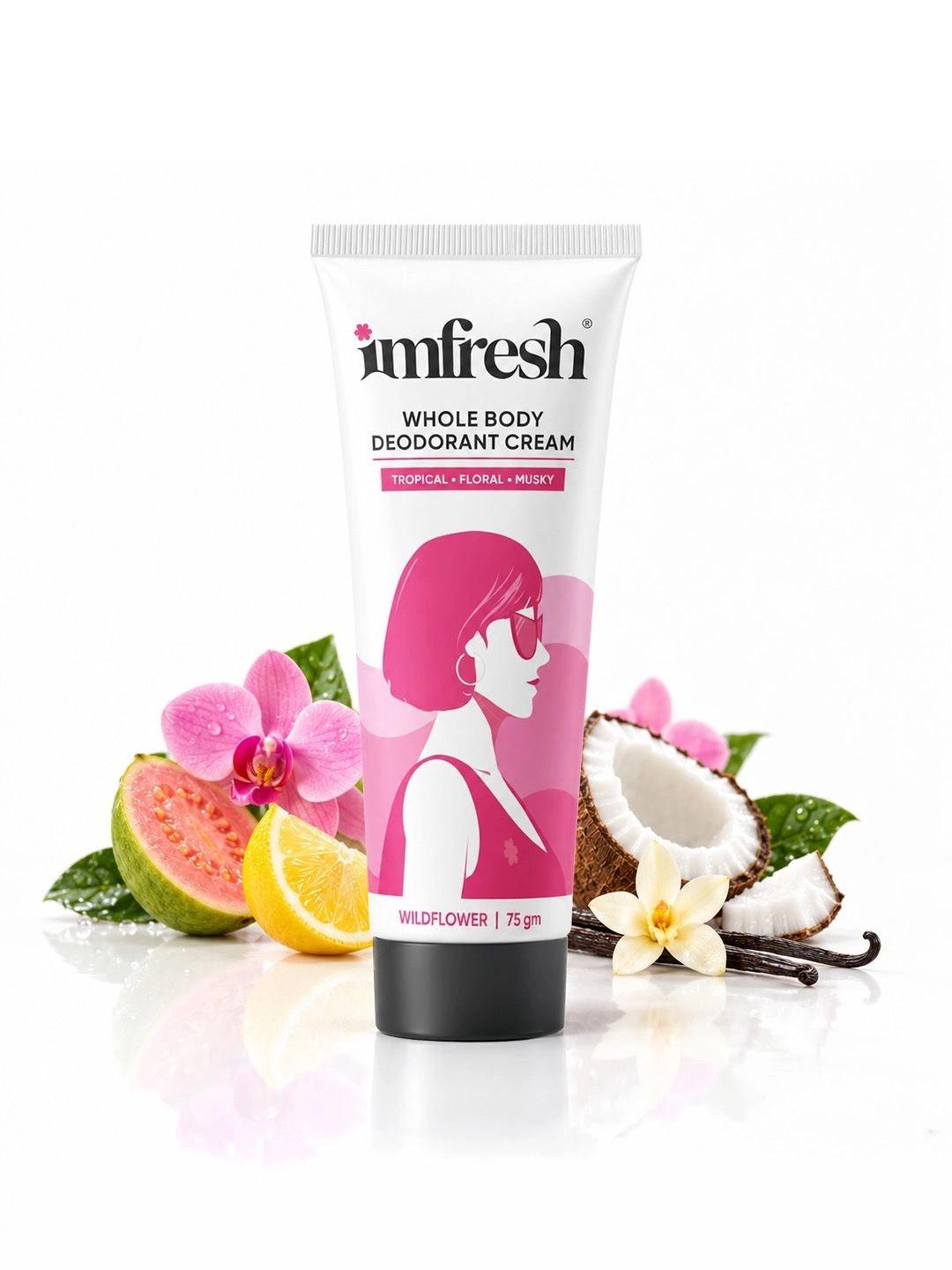 imfresh Wildflower Whole Body Deodorant Cream- 75 g
