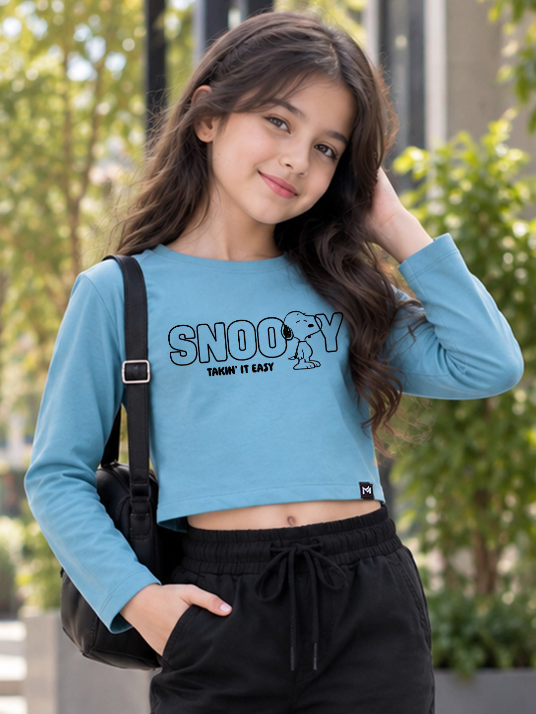 YK X Minute Mirth Girls Peanuts Printed Regular Fit T-shirt