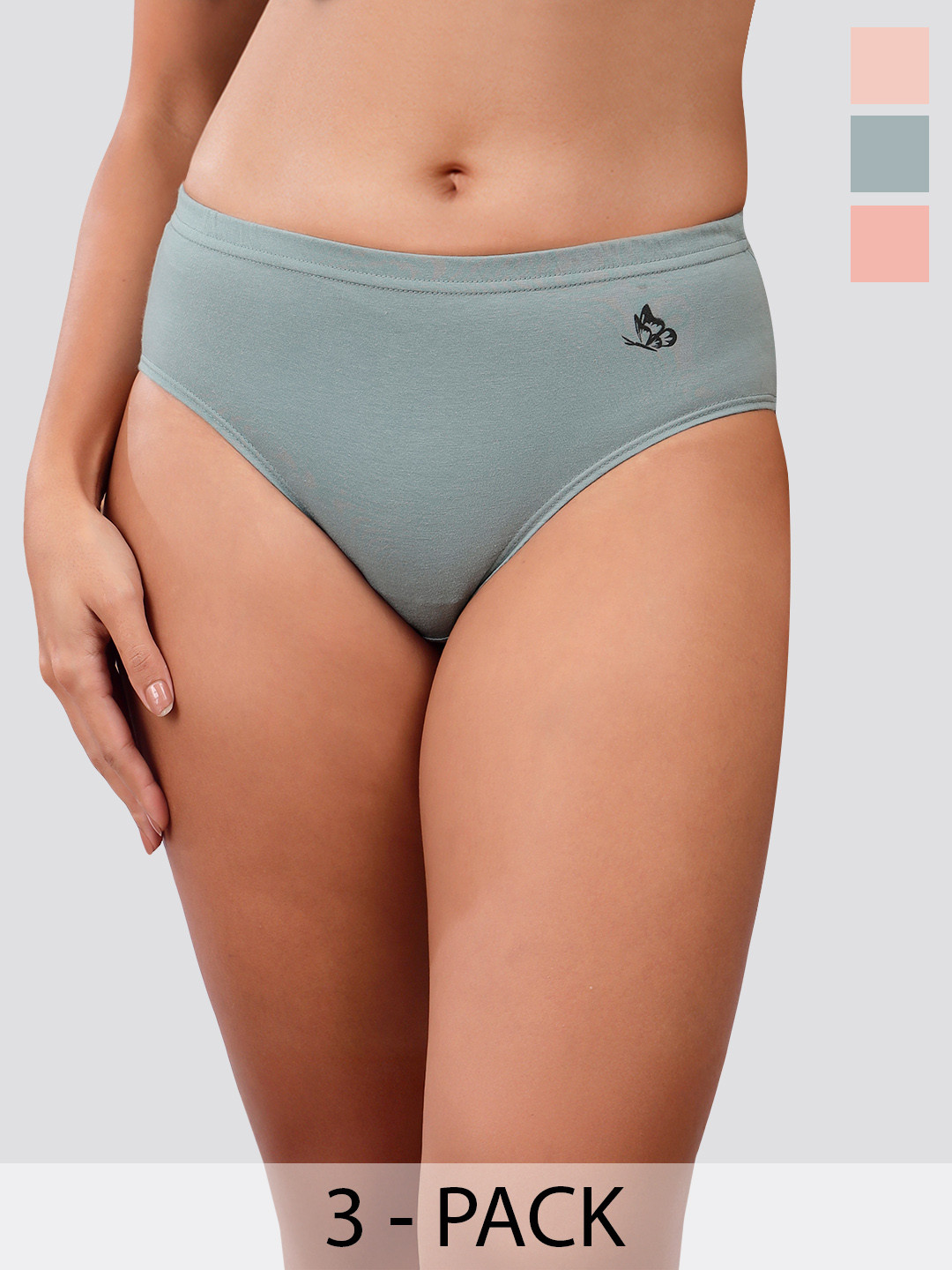 Kalyani Eve 100% Cotton Mid-Waist Hipster Panties for Women | Pack of 3