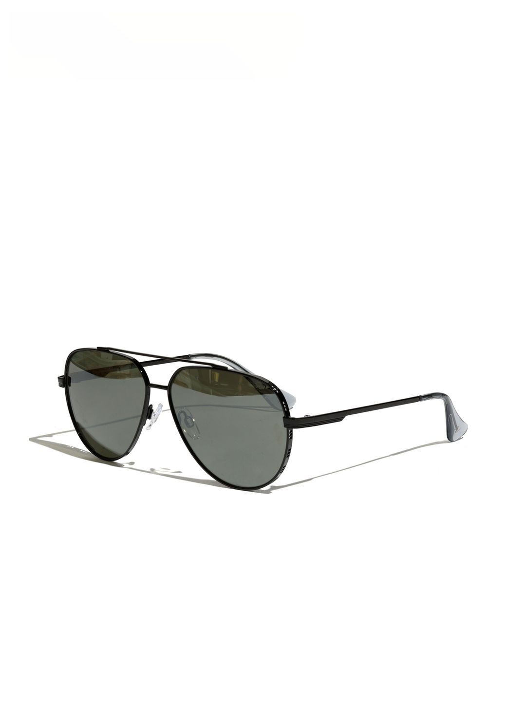 Vintage Unisex Grey Lens & Black Aviator Sunglasses with