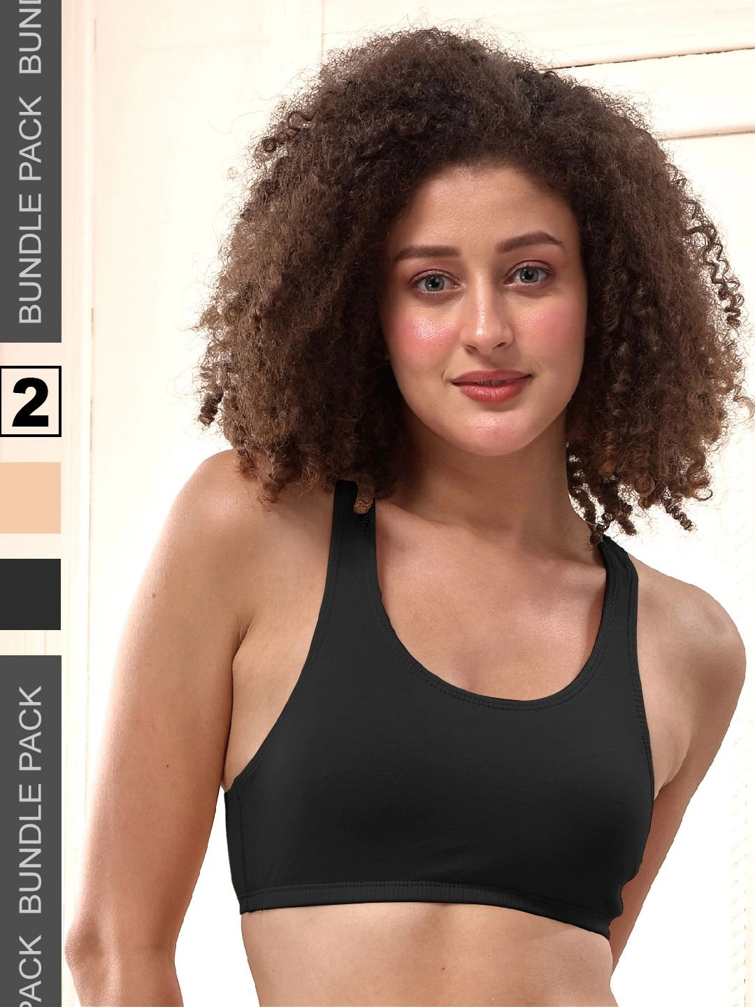 LYRA Pack Of 2 Cotton Spandex Beginner Bra with 4 way Stretch