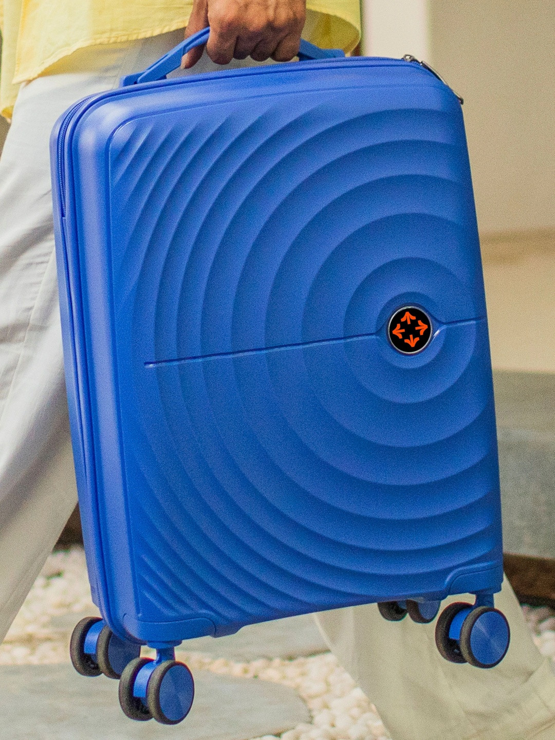Nasher Miles Seattle Textured 360-Degree Rotation 8 Wheel Cabin Trolley Bag- 44 L