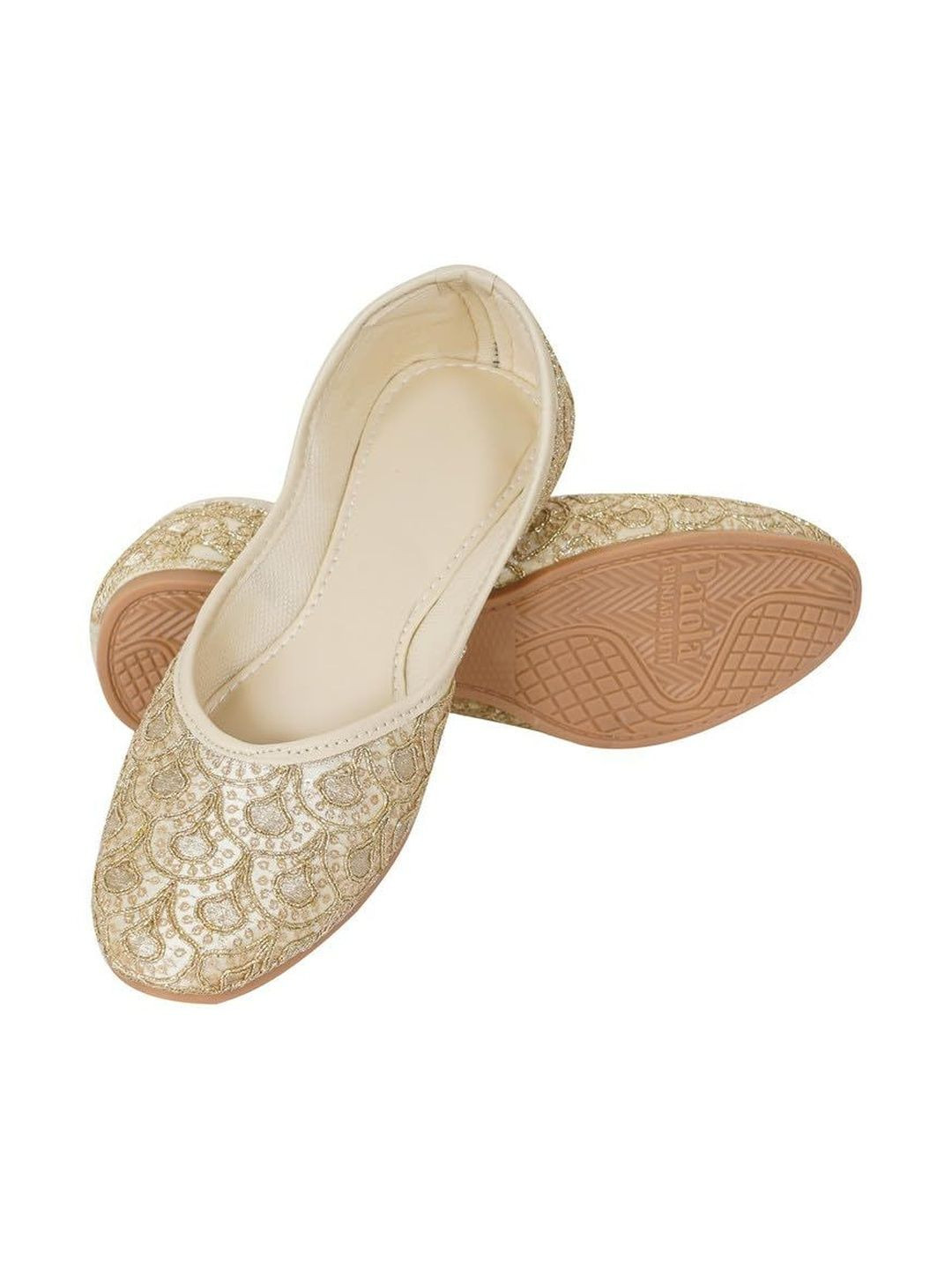 Anouk Women Embroidered Round Toe Slip-On Mojaris Jutti
