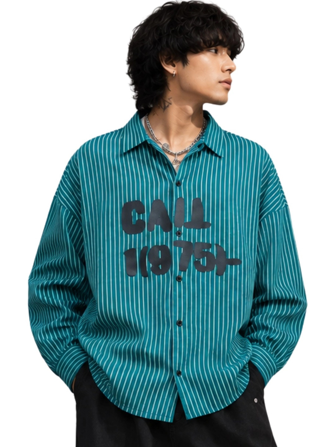The Funny Store Men Relaxed Fit Striped Casual Shirt - Image 1