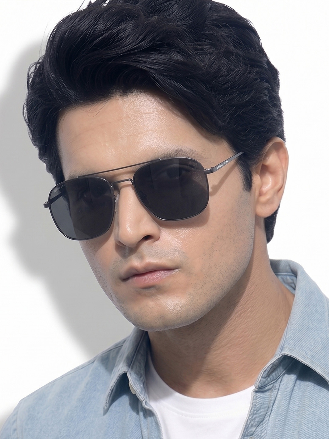 ROYAL SON Unisex Square Sunglasses with UV Protected Lens RS0039AV-R1
