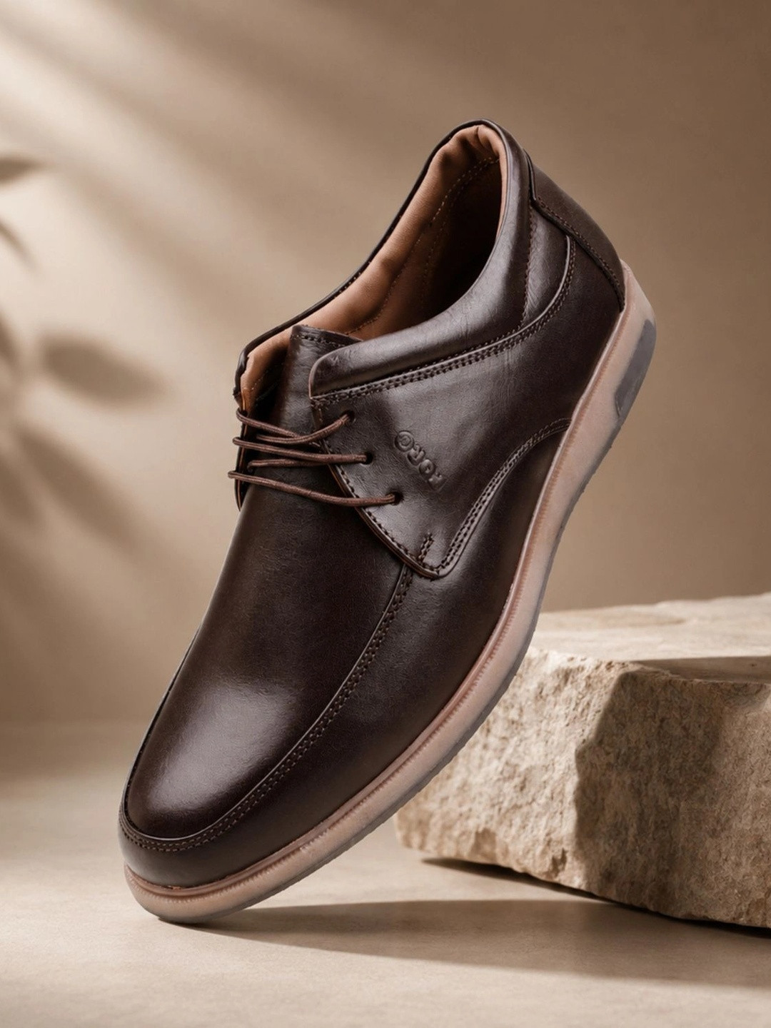 FOR-B Men Leather Formal Derbys