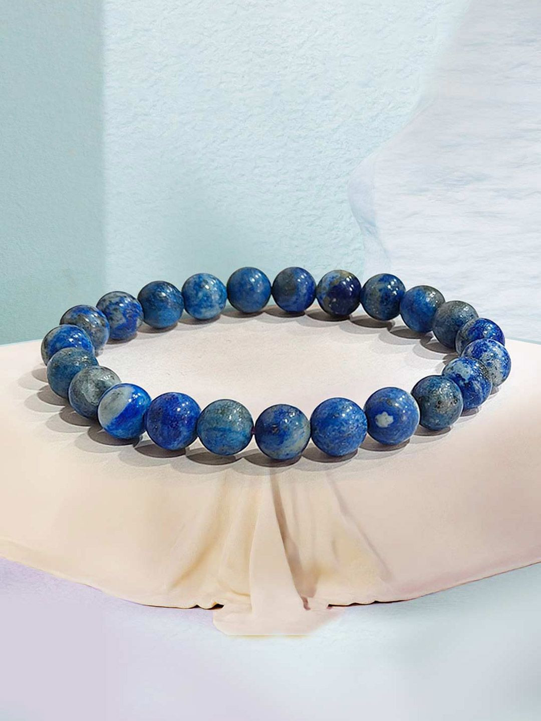SOLAVA Original Lapis Lazuli Bracelet with Lab Certificate-Natural Energised Blue Bracelet