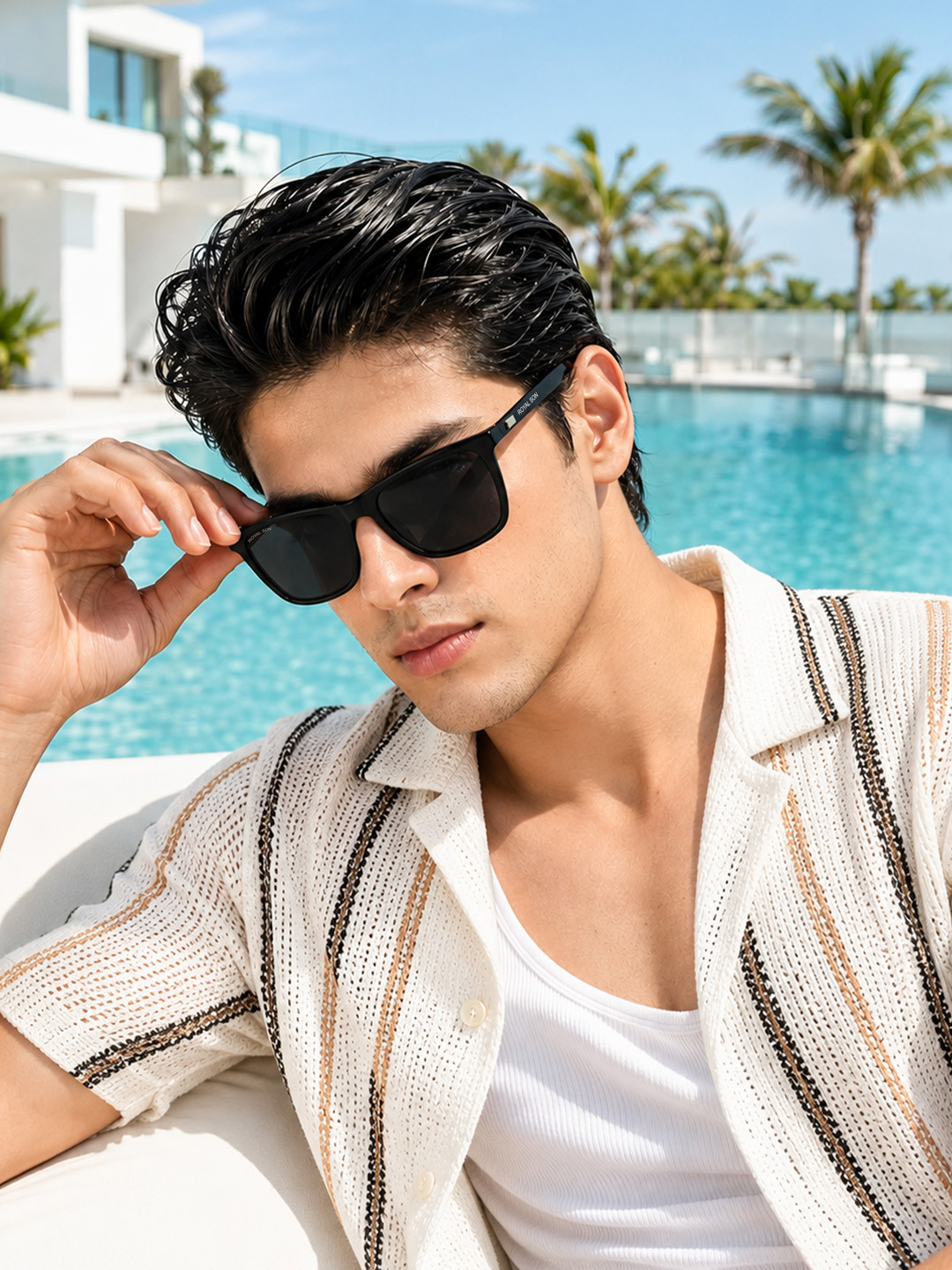 ROYAL SON Men UV Protected HD Polarized Square Sunglasses CHI0086