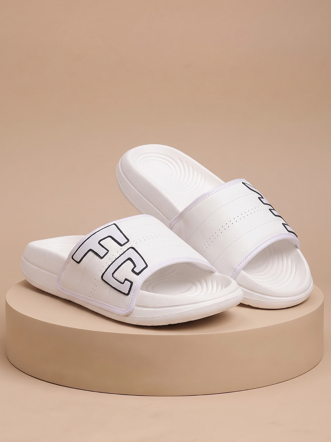 FCUK Men Brand Logo Printed Sliders