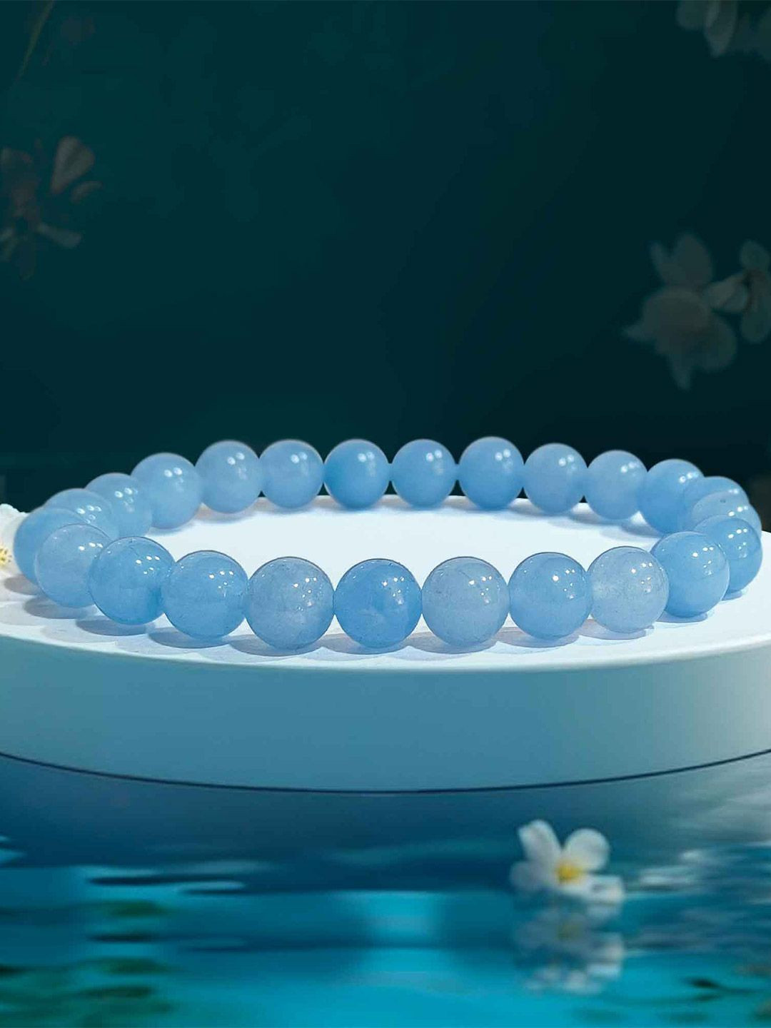 SOLAVA Original Aquamarine Bracelet with Lab Certificate - Natural Energised Blue Bracelet
