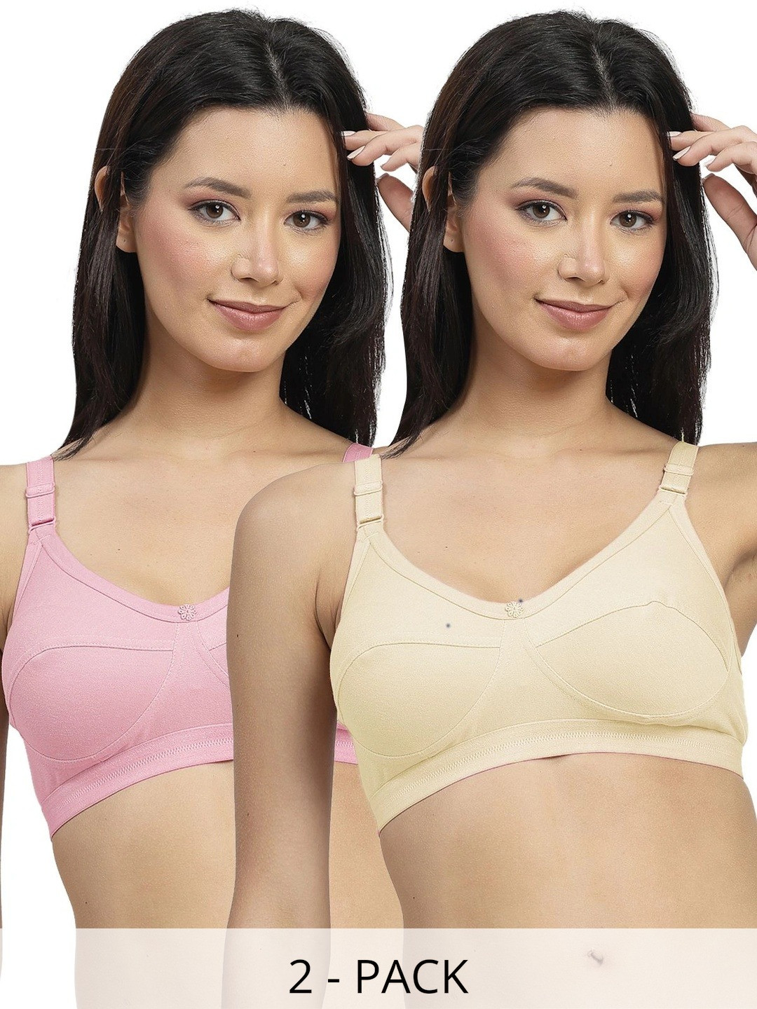 SHYAM SONS FLAIR Pack Of 2 Solid Full Coverage Non Padded Minimizer Bra