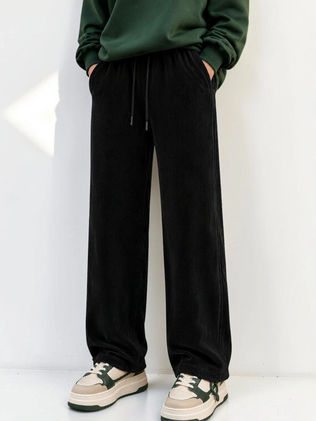 MOJAMEDI Men Relaxed Fit Textured Training Track Pants