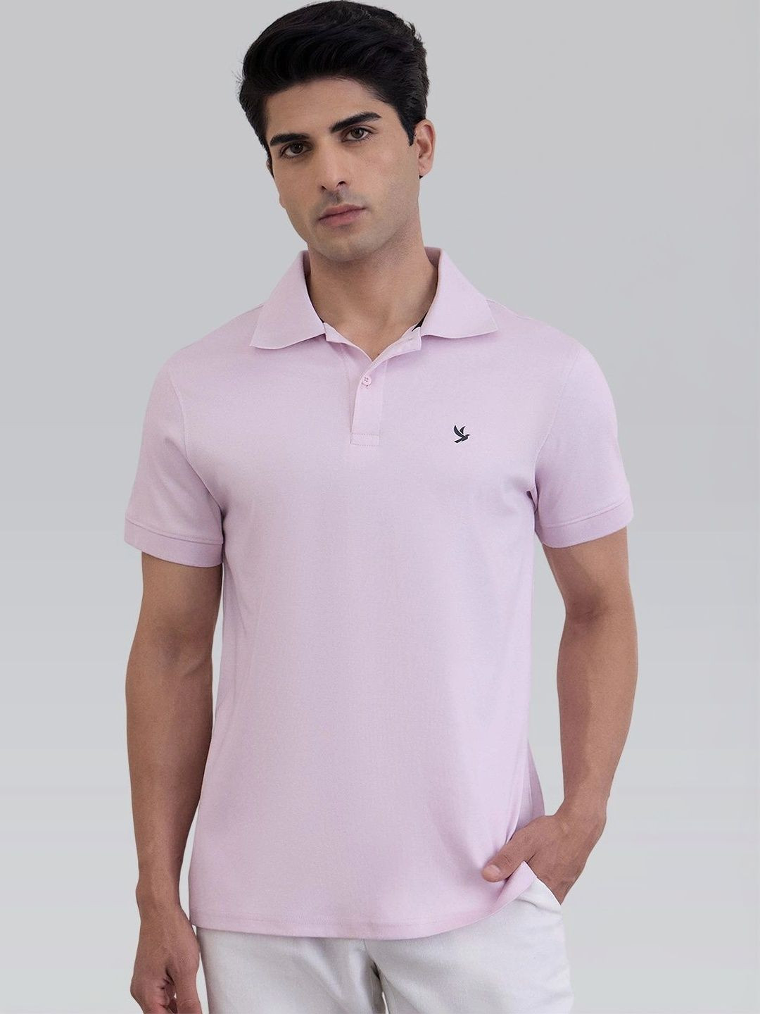 Verosmart Men Brand Logo Polo Collar T-shirt