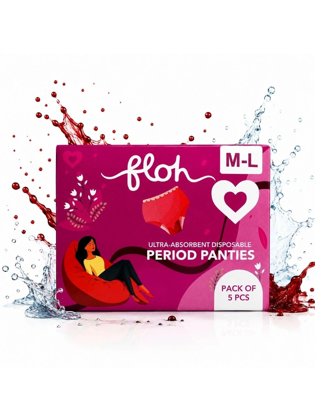 FLOH Disposable Period Pantie- 5 Pantie - M-L