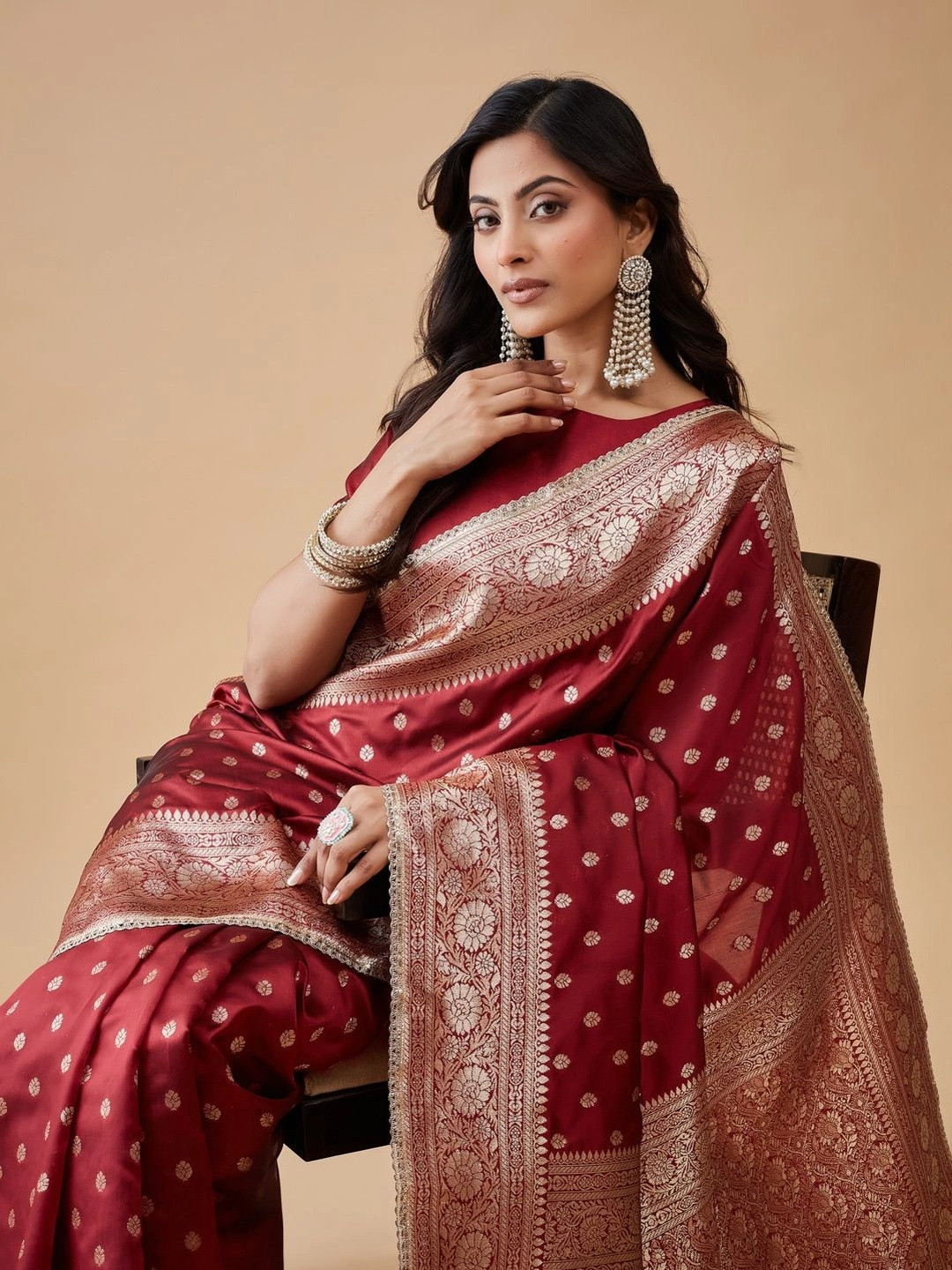 kasee Woven Design Zari Art Silk Handloom Saree