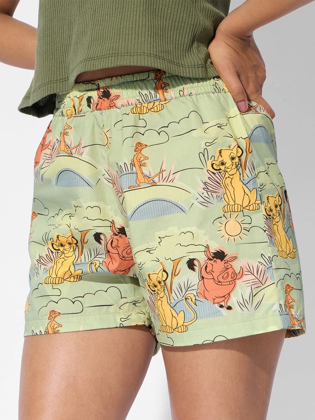 The Souled Store Women Conversational Printed Simba Shorts