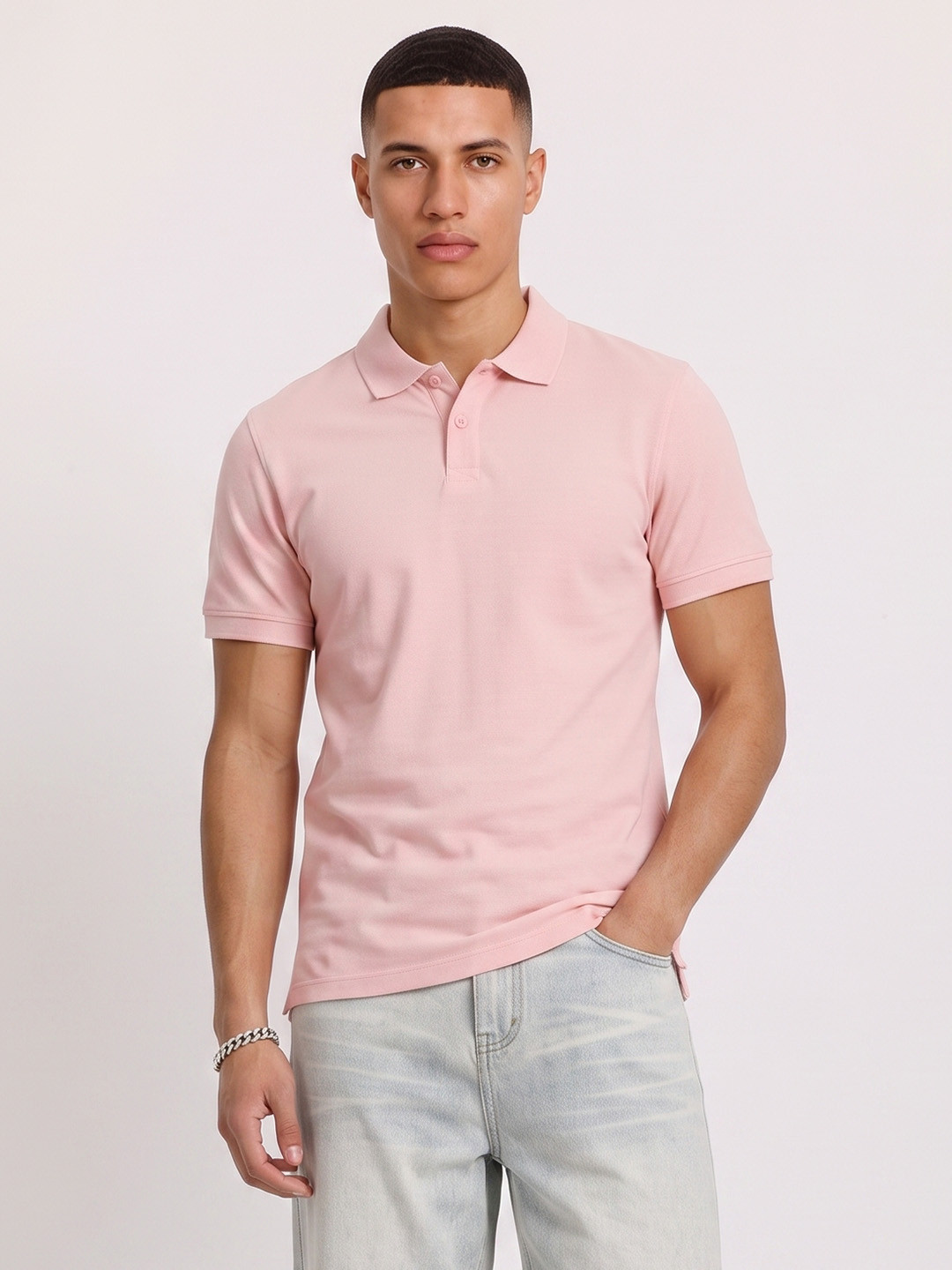 The Roadster Life Co. Polo Collar Pure Cotton T-shirt