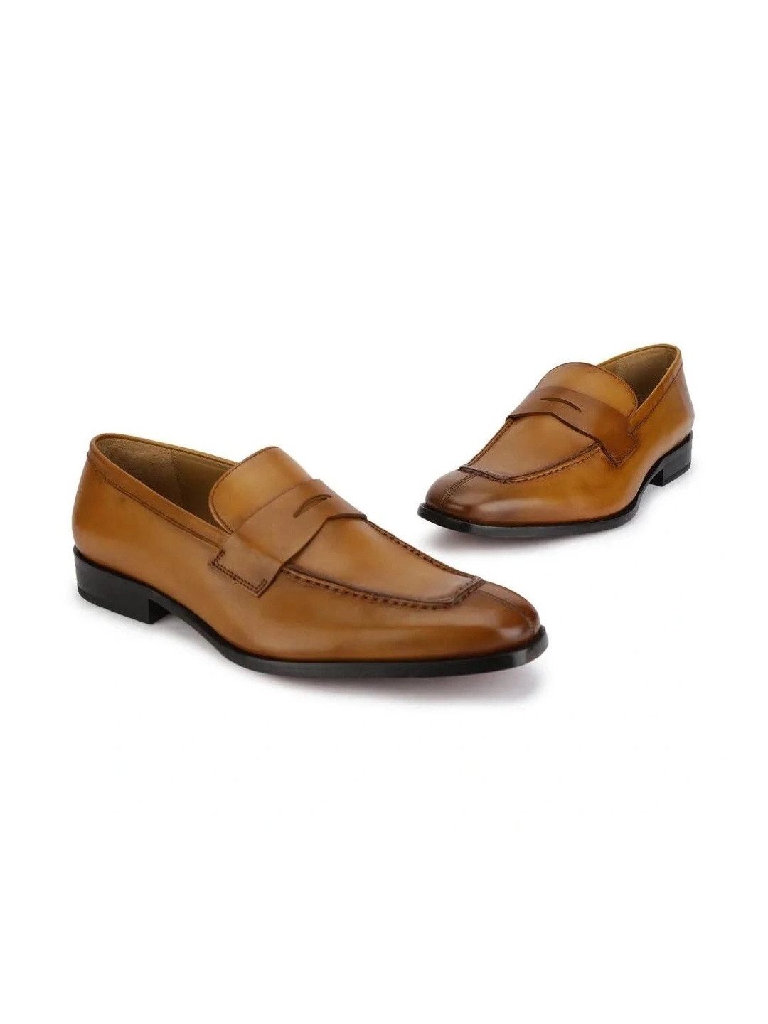 Woods Men Leather Square Toe Slip-On Formal Loafers Shoes