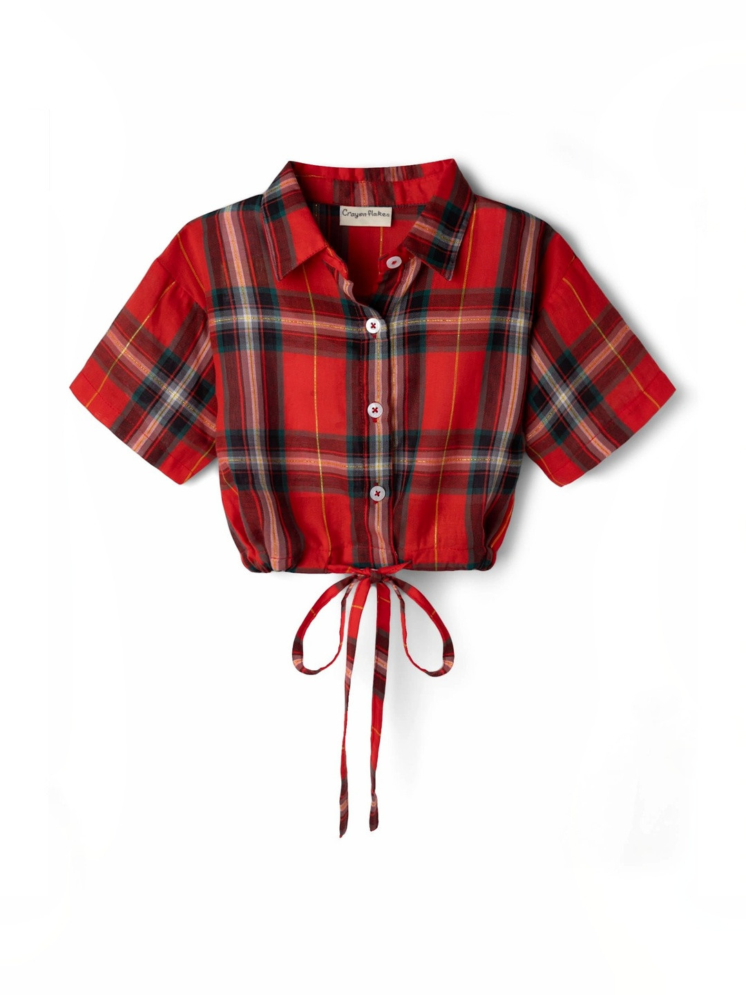 CrayonFlakes Checked Crop Top