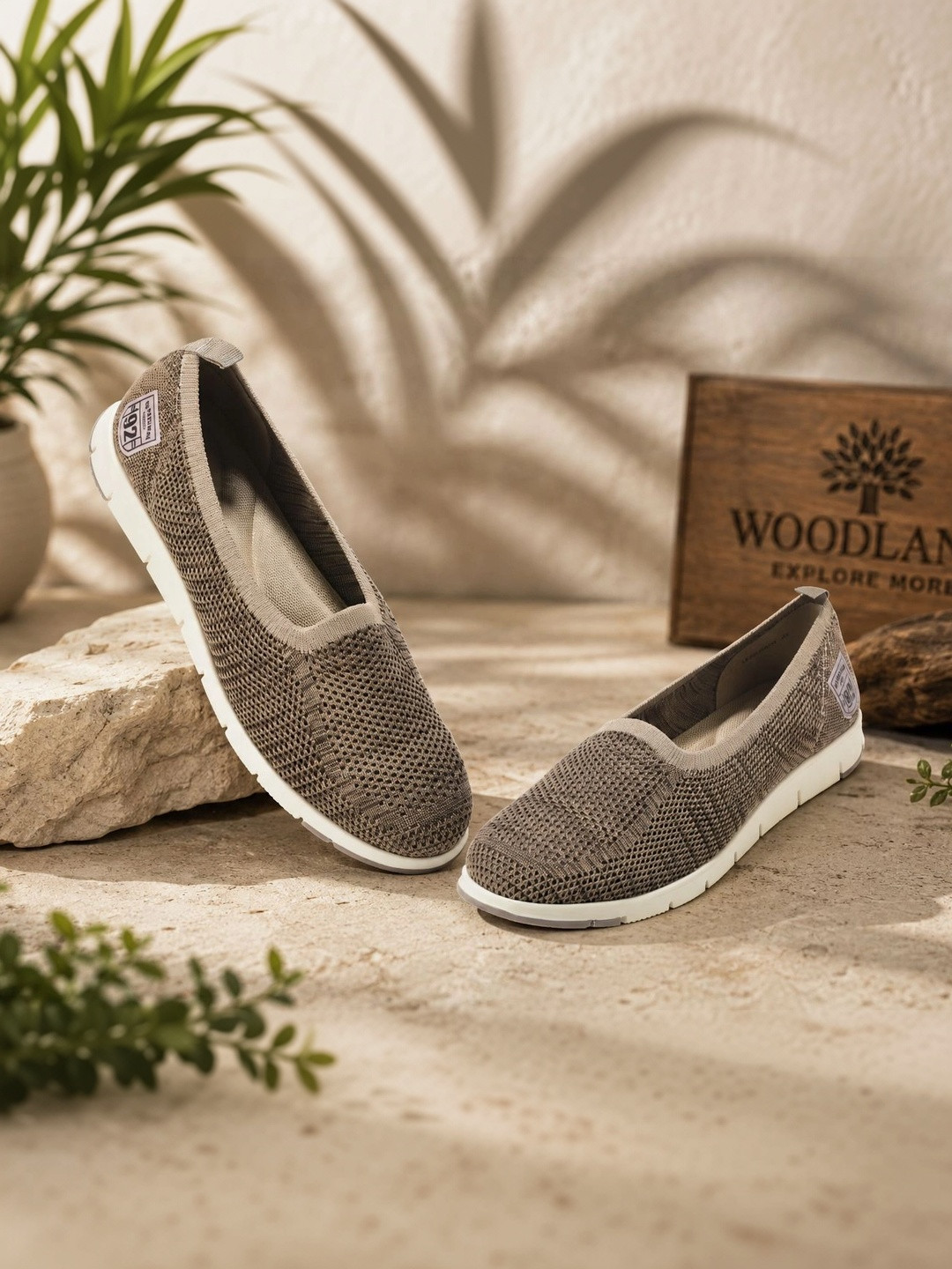 Woodland Women Woven Design Sneakers
