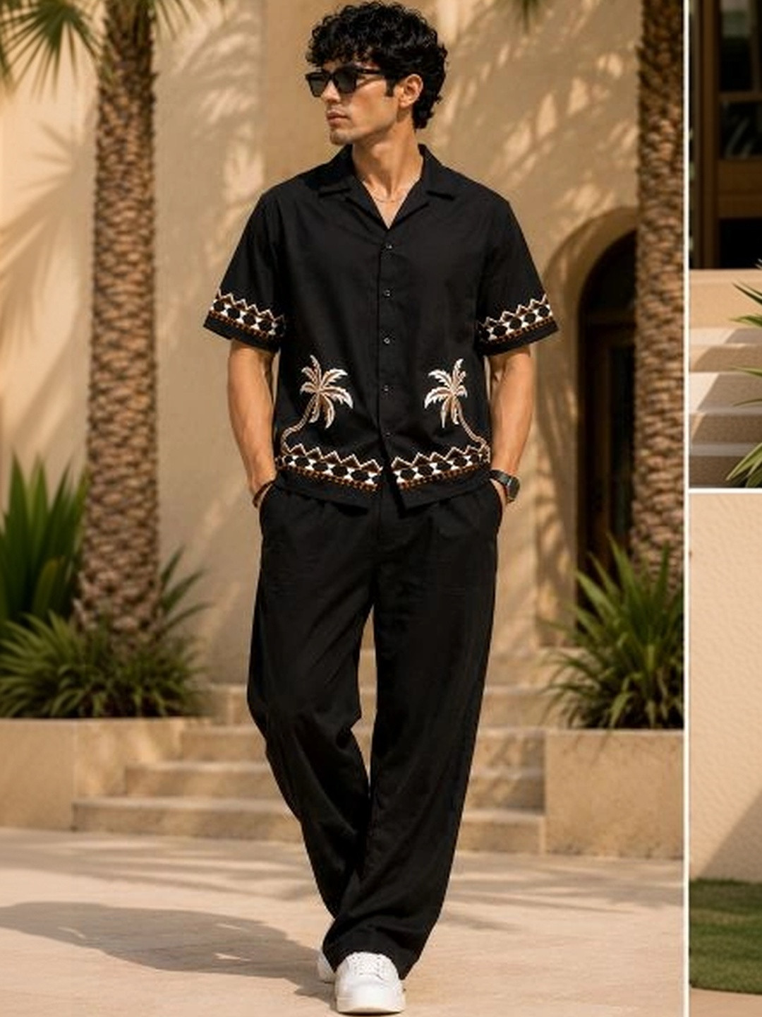 Vesido Men Modern Printed Casual Shirt