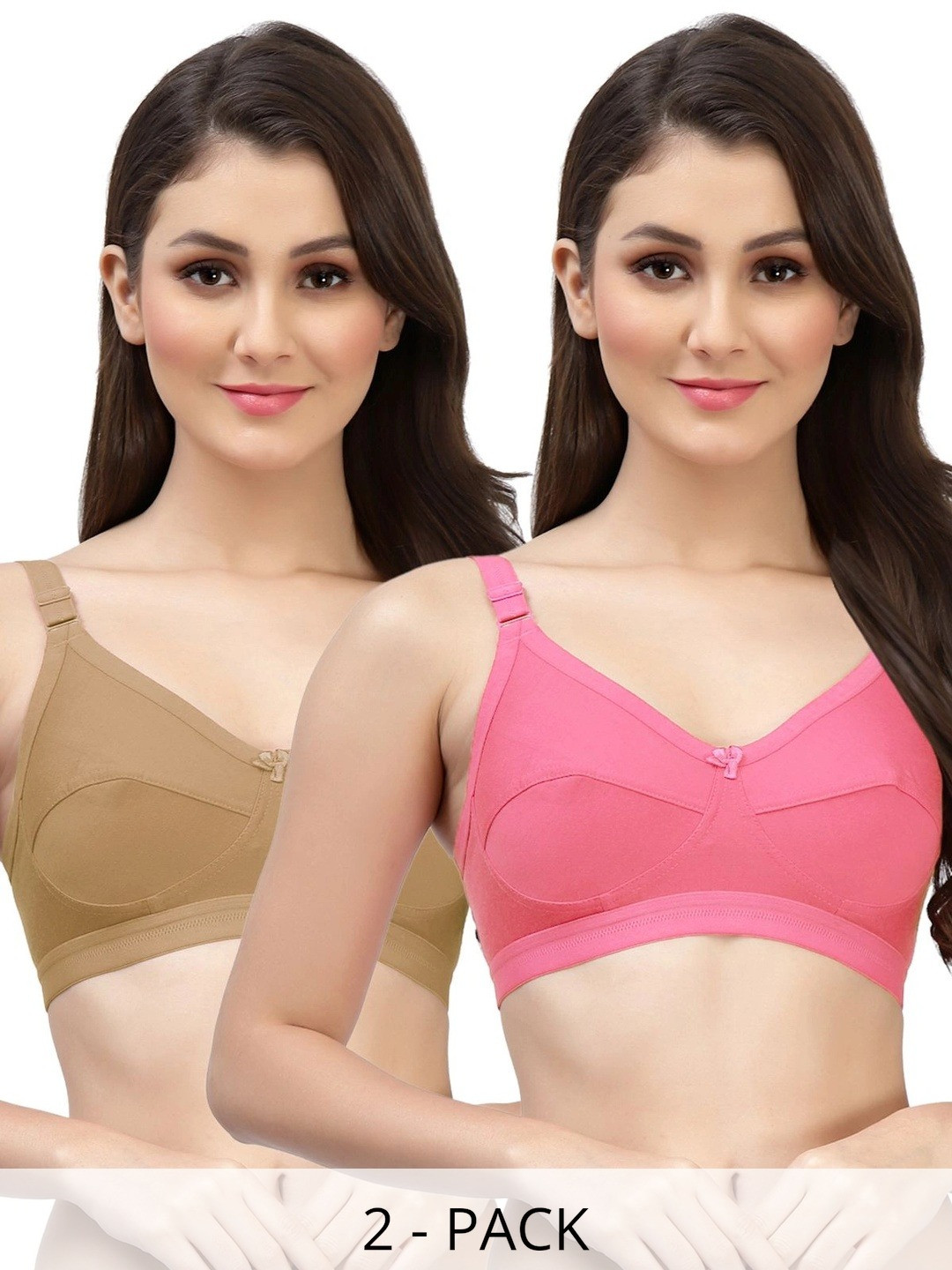 SHYAM SONS FLAIR Pack Of 2 Solid Full Coverage Non Padded Minimizer Bra