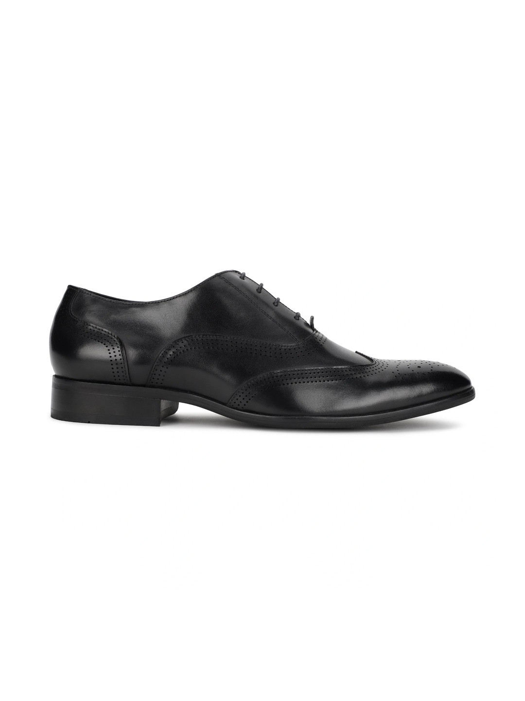 Woods Men Textured Leather Pointed Toe Lace-Ups Formal Brogues Shoes
