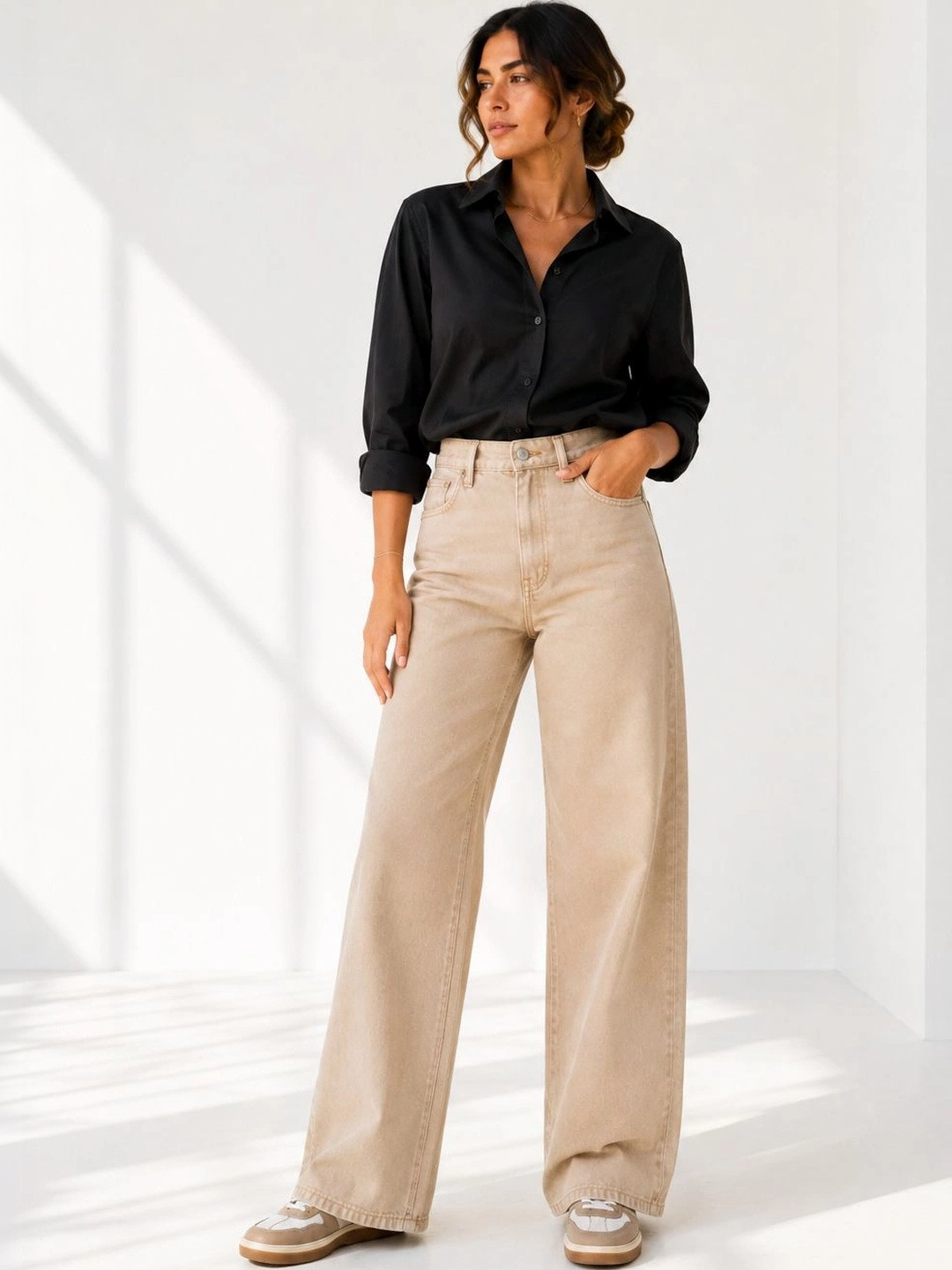 zayla Women Loose High-Rise Stretchable Jeans