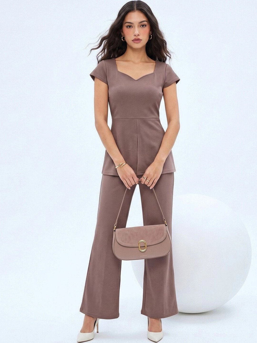 Selvia Solid Top with Trousers