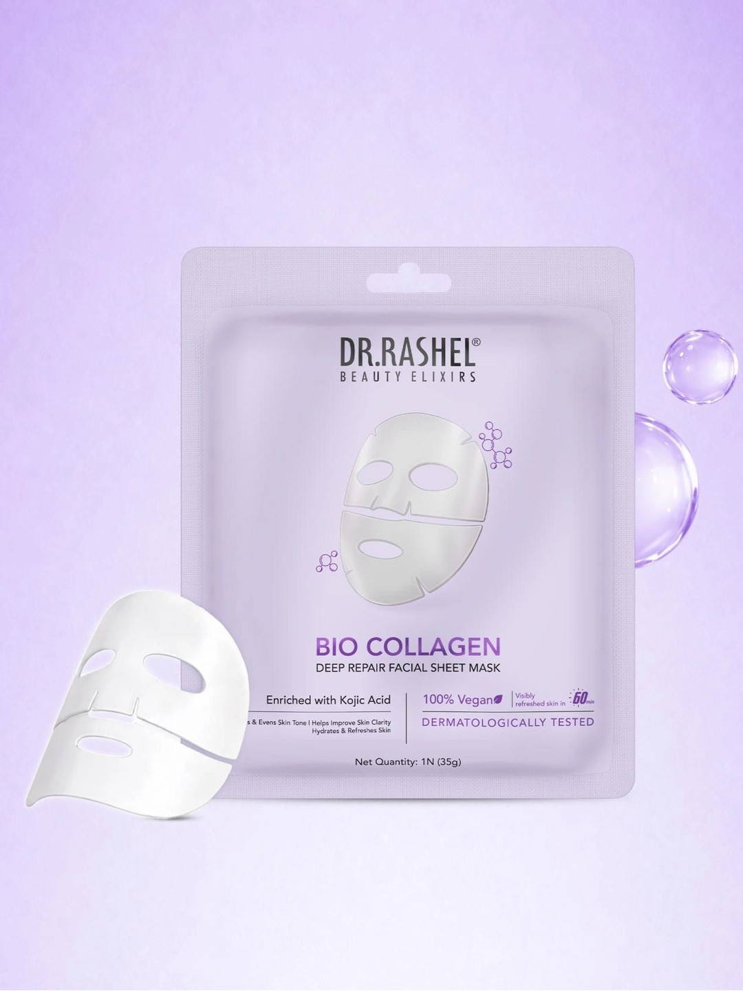 DR.RASHEL Pro Boost Bio Collagen Deep Facial Mask with Kojic Acid for Pigmentation - 35 g