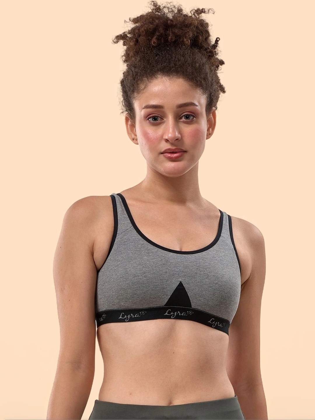 LYRA Cotton Sweat Absorbent Stretchable Sports Bra