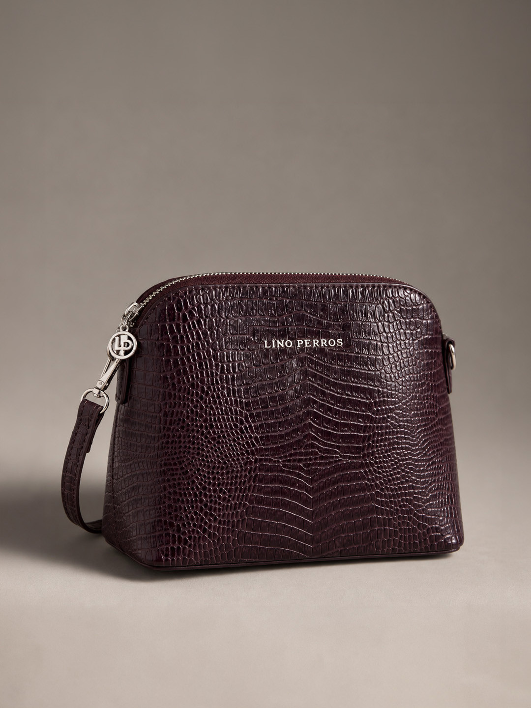 Lino Perros Animal Textured Detachable Strap Structured Sling Bag